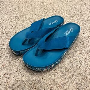 Alegria Astara Sandals Blue Sz EU 41 US 10.5 Abstract Comfort Casual